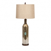 Theobald Mercury Glass Lamp with Turquoise Charm