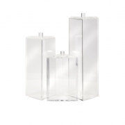 Beth Kushnick Acrylic Triangle Boxes - Set of 3