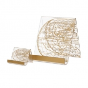 Beth Kushnick Acrylic Map Easel and Business Card Holder-S/2