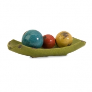 Mercade Decorative Ceramic Balls in Tray - Set of 4