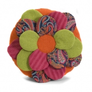 Estelle Multi Fabric Flower Pillow