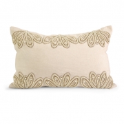 IK Ikhan Lenkha Beaded Pearl Pillow w/ Down Fill