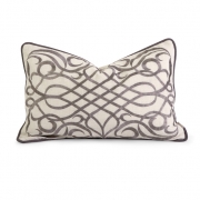 IK Etenia Embroidered Pillow w/ Down Fill