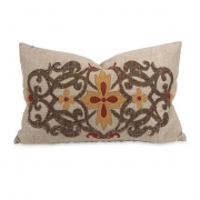 IK Amena Embroidered Pillow w/ Down Insert