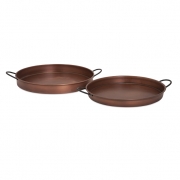 Tarson Copper Plated Trays - Set of 2