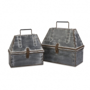 Kingston Antique Lunch Pail Storage Boxes - Set of 2