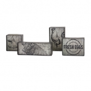 Ella Elaine Metal Decorative Plaques - Set of 4