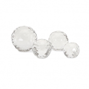 Cut Crystal Spheres - Set of 4