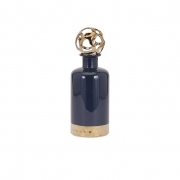 Beth Kushnick Small Navy Ceramic Bottle