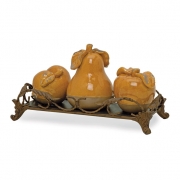 Italia Fruits with Trays - Set of 4