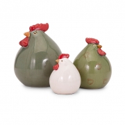 Stylized Chickens - Set of 3