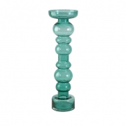 Gillcrease Large Green Glass Candleholder