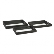 Nikki Chu Black Shagreen Trays - Set of 3