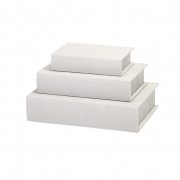 Nikki Chu White Shagreen Book Boxes - Set 3