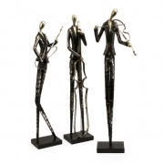 Jazz Club Musician Statuaries - Set of 3
