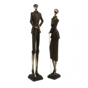 Vintage Golfer Statuaries - Set of 2