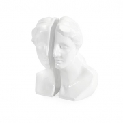 White Greek Lady Bookends - Set of 2