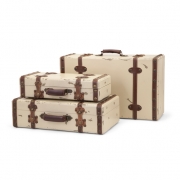 Antique Ivory Suitcases - Set of 3