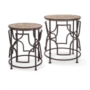 Arlo Wood Top Nesting Tables - Set of 2