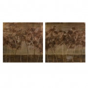 CKI Morales Textured Trees Oils on Canvas - Set of 2