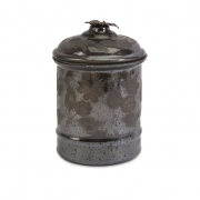 Tabor Large Smoked Glass Lidded Jar