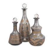 Acadia Glass Decanters - Set of 3