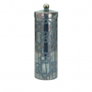 Piper Large Blue Etched Canister