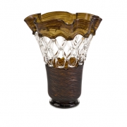 Aries Amber Web Glass Vase