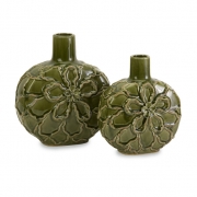 Poslie Dimensional Ceramic Flower Vases - Set of 2