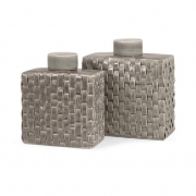 Sophie Woven Ceramic Canisters - Set of 2
