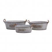 Lilia Metal Garden Tubs - Set of 3