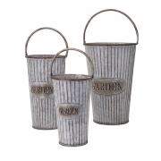 Jaden Metal Flower Pots - Set of 3