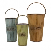 Alden Metal Flower Pots - Set of 3