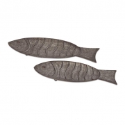 Carino Galvanized Fish Trays - Set of 2