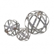 Demi Galvanized Spheres - Set of 3