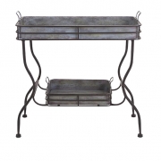 Maggie Galvanized Tray Table