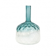 Rigney Blue and White Glass Vase