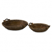 Oversized Willow Trays - Set of 2