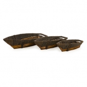 Hampton Boat Willow Trays - Set of 3