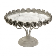 Rose Pedestal Cake Plate