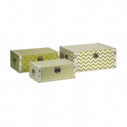 Essentials Green Apple Storage Boxes - Set of 3