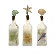 Burton Coastal Glass Bottles - Set of 3