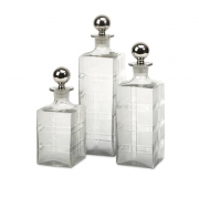 Katie Glass Bottles w/ Stoppers - Set of 3