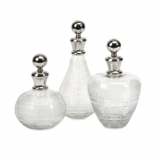 Christine Glass Bottles w/ Stoppers - Set of 3