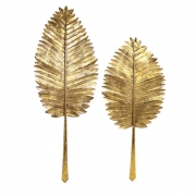 Milano Gold Leaf Wall Leaves - Set of 2