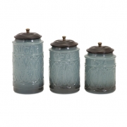 Taylor Ceramic Canisters - Set of 3