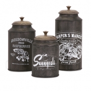 Darby Metal Canisters - Set of 3