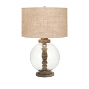 Mahin Wood and Glass Lamp