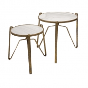 Marley Marble Top Tables - Set of 2