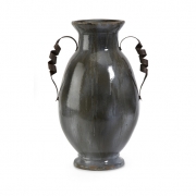 Bettina Large Vase with Iron Handles